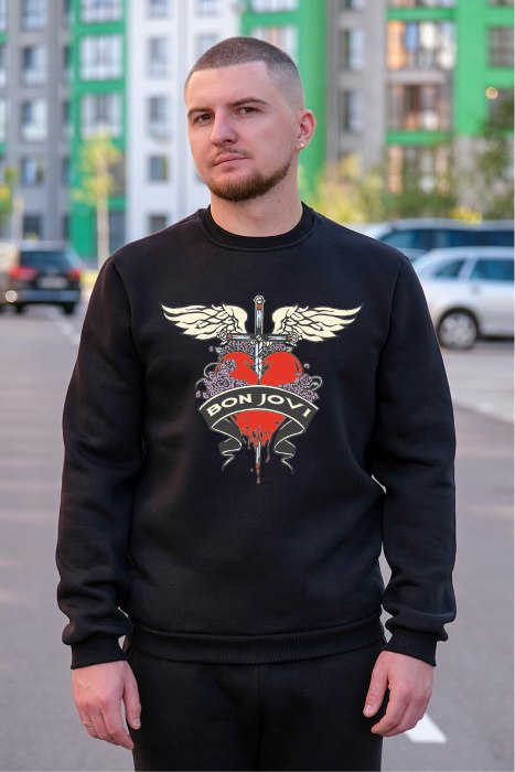 Світшот тринитка футер Bon Jovi S - XL